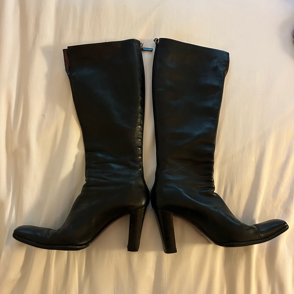 Italian Black Knee-High Women's Boots